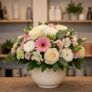 Livrare Aranjament Floral pentru Petreceri Private cocktail roz crem - poza 1