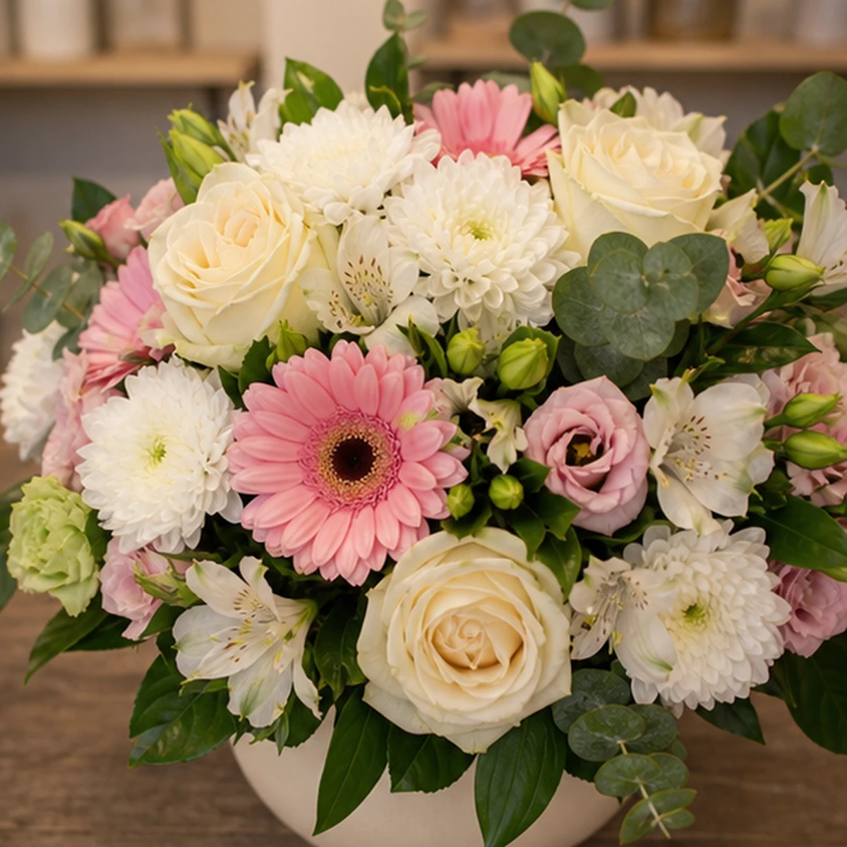 Livrare Aranjament Floral pentru Petreceri Private cocktail roz crem - poza 2