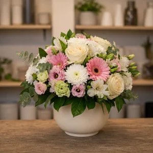 Livrare Aranjament Floral pentru Petreceri Private cocktail roz crem - poza 3