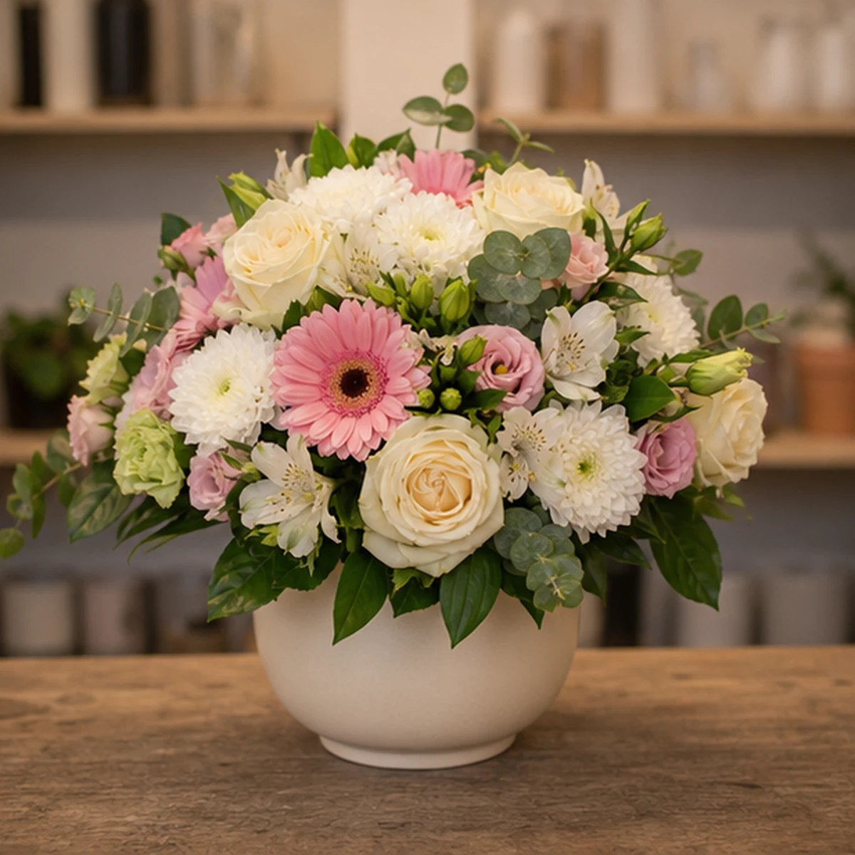 Livrare Aranjament Floral pentru Petreceri Private cocktail roz crem - poza 4