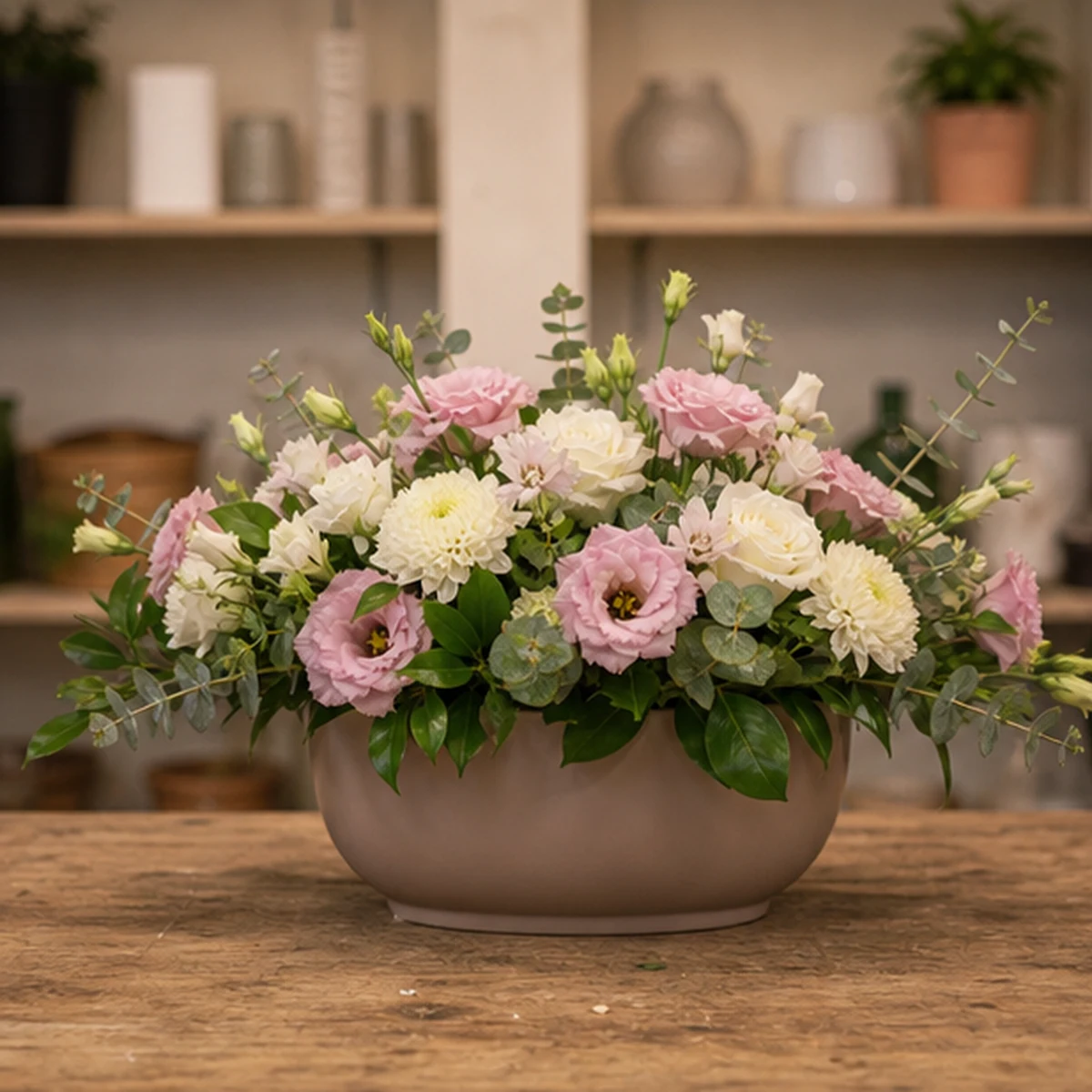 Livrare Aranjament Floral pentru Petreceri Private masa cu lisianthus - poza 1
