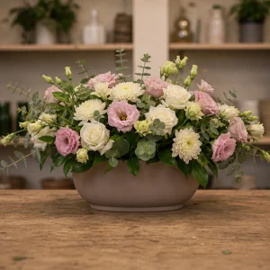 Livrare Aranjament Floral pentru Petreceri Private masa cu lisianthus - poza 3