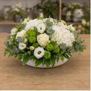 Livrare aranjamente florale de lux de masa alb verde - poza 4