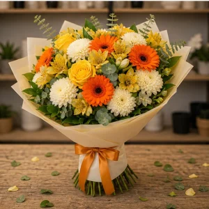Livrare buchet pentru absolvirea liceului in tonuri de soare - poza 4