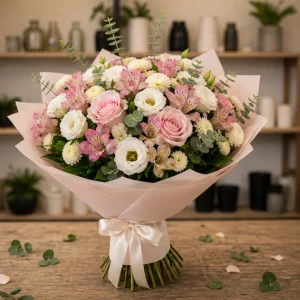 Livrare buchet pentru absolvirea liceului pastel elegant - poza 4