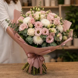 Livrare buchet pentru absolvirea liceului roz luminos - poza 3