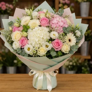 Livrare Buchete pentru Zile de Nastere buchet de lux multicolor pastel - poza 1