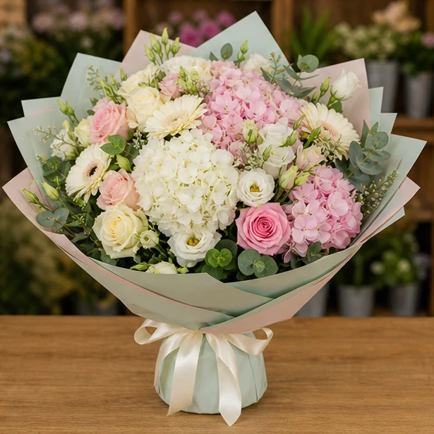 Livrare Buchete pentru Zile de Nastere buchet de lux multicolor pastel - poza 4