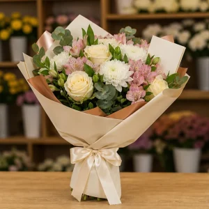 Livrare Buchete pentru Zile de Nastere pachet buchet si felicitare - poza 1