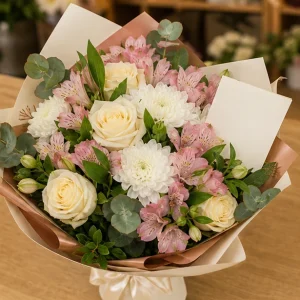 Livrare Buchete pentru Zile de Nastere pachet buchet si felicitare - poza 2