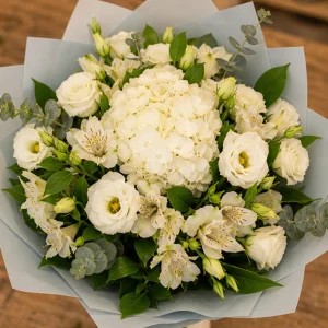 Livrare flori pentru a multumi buchet cu hortensie alba - poza 2