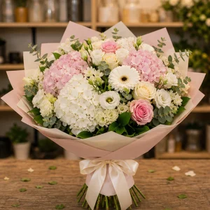 Livrare flori pentru a multumi buchet de lux pastel - poza 1