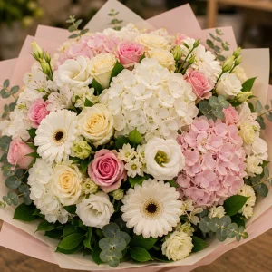 Livrare flori pentru a multumi buchet de lux pastel - poza 2