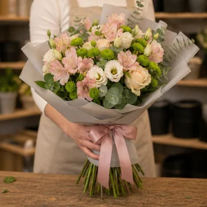 Livrare flori pentru a multumi buchet pastel profesional - poza 3