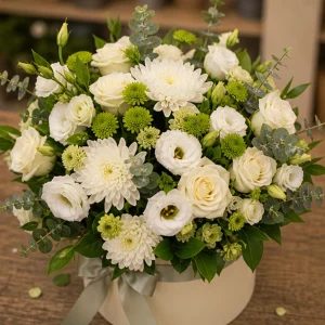 Livrare flori pentru a multumi cutie florala ivory - poza 2