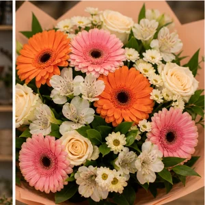Livrare flori pentru intalniri romantice cu gerbera calda - poza 2