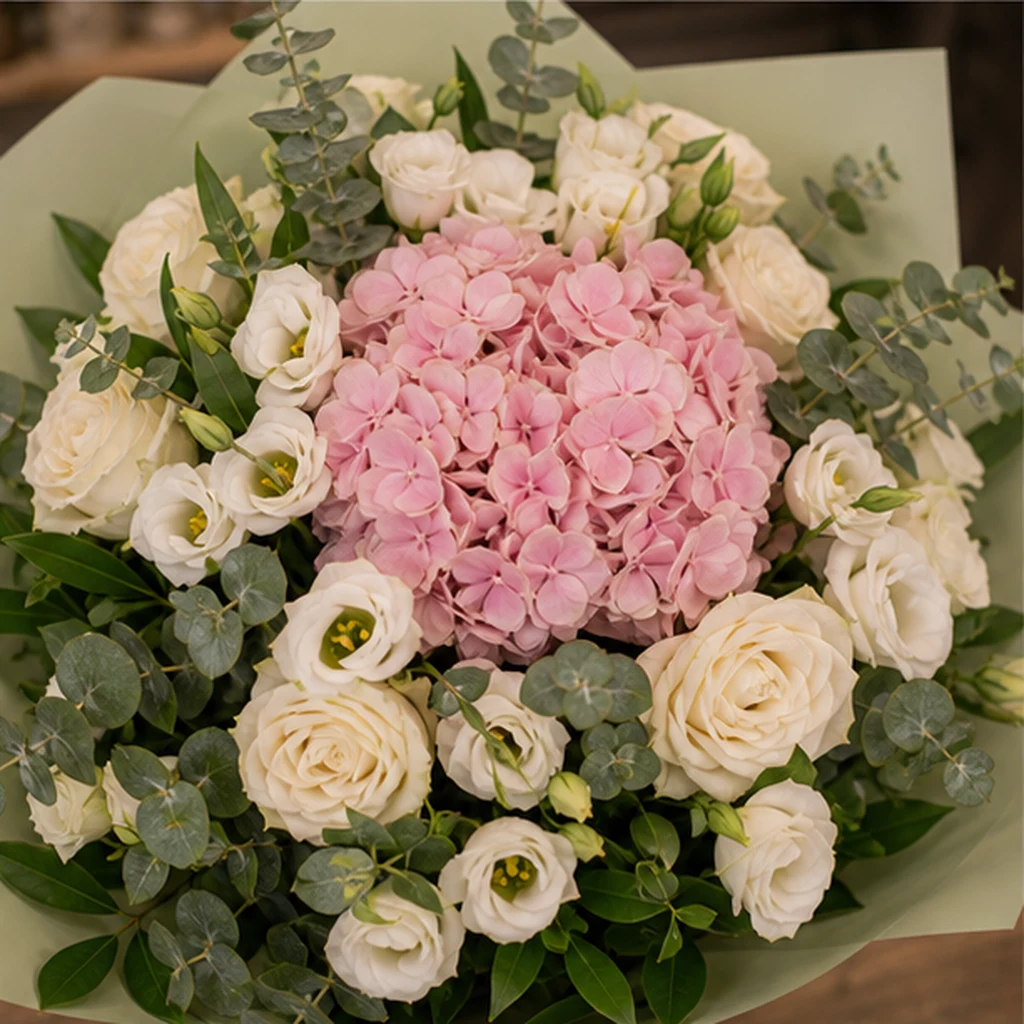 Livrare flori pentru intalniri romantice cu hortensie mica - poza 2