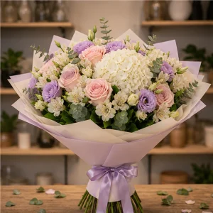 Livrare flori pentru intalniri romantice deluxe pastel - poza 1
