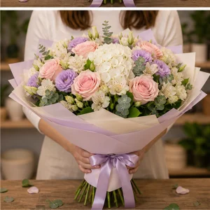 Livrare flori pentru intalniri romantice deluxe pastel - poza 3