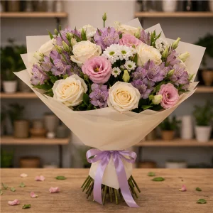 Livrare flori pentru intalniri romantice pastel de seara - poza 1