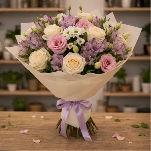 Livrare flori pentru intalniri romantice pastel de seara - poza 4