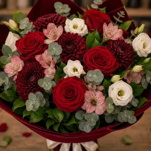 Livrare flori pentru intalniri romantice premium rosu catifelat - poza 2