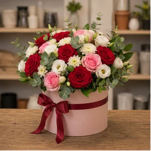 Livrare flori pentru propuneri de casatorie cutie florala romantica - poza 4