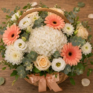Livrare flori pentru Ziua Mamei cos floral cald - poza 2