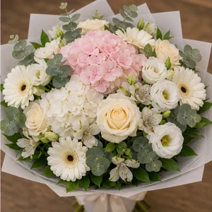 Livrari flori online Bucuresti buchet de lux pastel - poza 2
