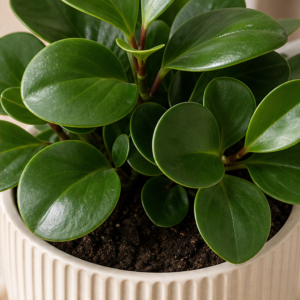 Peperomia Obtusifolia în Ghiveci Ivory - imagine 2