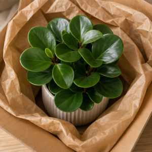 Peperomia Obtusifolia în Ghiveci Ivory - imagine 4