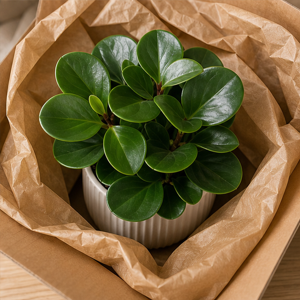 Peperomia Obtusifolia în Ghiveci Ivory - imagine 4