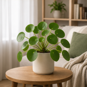 Pilea Peperomioides în Ghiveci Minimalist - imagine 3