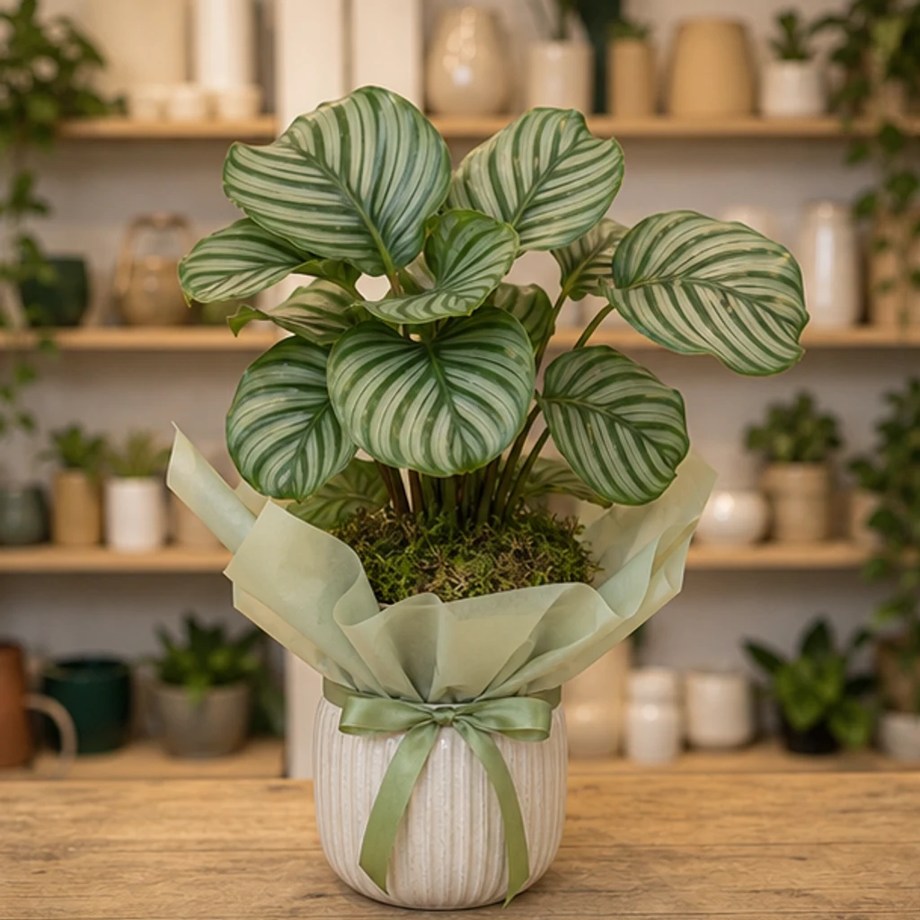 Plante De Apartament Cu Frunze Mari Calathea Orbifolia Premium - poza 1