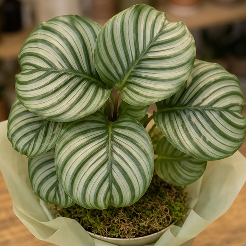 Plante De Apartament Cu Frunze Mari Calathea Orbifolia Premium - poza 2
