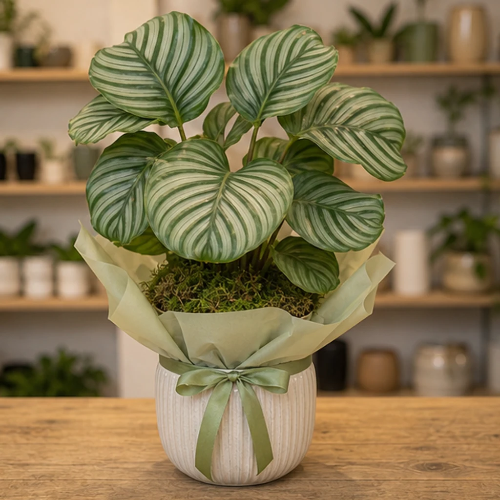 Plante De Apartament Cu Frunze Mari Calathea Orbifolia Premium - poza 4